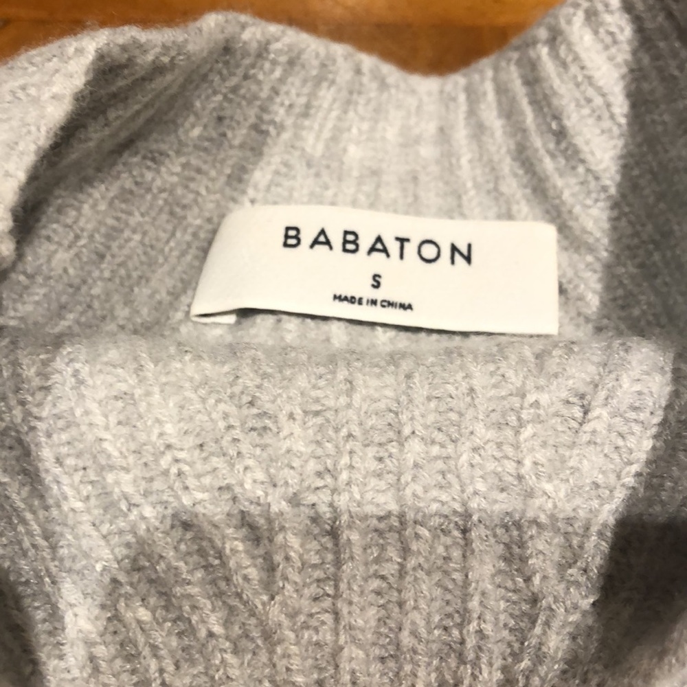 Sold! Babaton light grey wool sweater - Picture 2 of 3